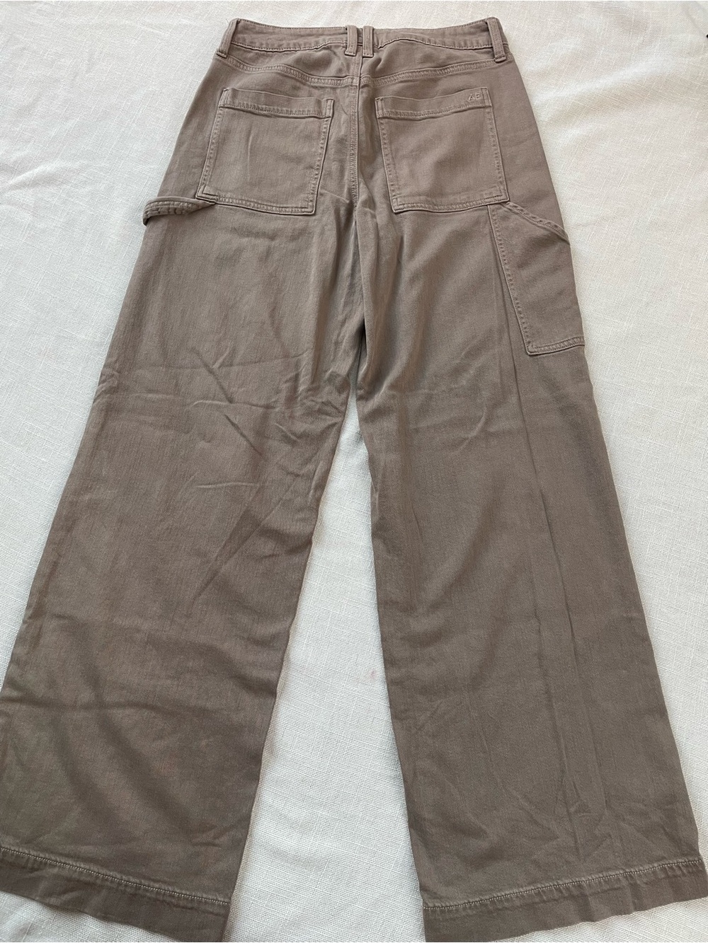 American Eagle Outfitters Women’s Super High-Rise Baggy Wide Leg Taupe Brown 6R - Picture 10 of 13
